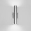 Dweled Caliber 2 Light LED Indoor and Outdoor Wall Light 3000K in Brushed Aluminum WS-W366